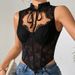 European American Foreign Trade Lace Fishbone Underwire Tank Top, Hot Style Corset Top Fishbone, Outerwear With Straps_ecoleips.com