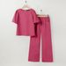 Women's Clothing New Casual Round Neck Short Sleeved Tops Wide Leg Trousers Fashion Suit_ecoleips.com