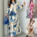 Elegant Bohemian Summer Maxi Dress for Women Lightweight Breathable Floral Print for Beach Travel Casual Wear_ecoleips.com