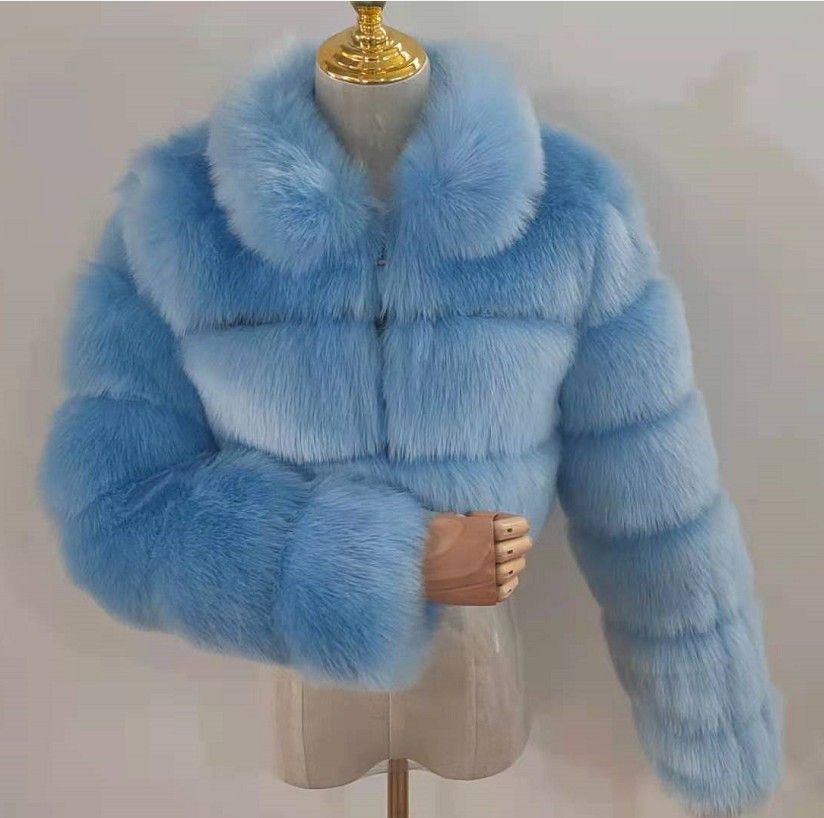 Women's Clothing Luxury Faux Fox Fur Coat – Patchwork Design Women’s Winter Coat With Long Sleeves_ecoleips.com