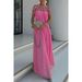Women's Clothing Casual Drawstring Multi Color Dress Vacation Loose Fashion Dress_ecoleips.com