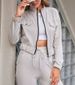 Women's Patchwork 2 Piece Set Casual Suit European American Style Zipper Design Full Length Polyester Pant Set_ecoleips.com
