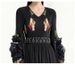 Women's Clothing Spring New Retro Women's Floral Print Dress Beaded Design Black Long Skirt Slimming Elegant Style_ecoleips.com
