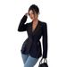Women's Color Block Lace Blazer Slim Fit a Line Spring 2026 European American Cross Border Trade New Arrivals_ecoleips.com