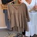 New Autumn Collection . Independent Station European And American Cross-border Cotton-linen Deep V-neck Pleated_ecoleips.com