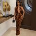 Women's Clothing Wild Leopard Color Dress Long Skirt_ecoleips.com