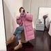 Off-Season New Dongdaemun Korean Style White Duck Down Jacket For Women, Mid-Length Loose Fit Versatile Thickened Hooded_ecoleips.com