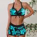 Women's Clothing New Bikini Swimsuit Women's Split High Waist Printed Bikini Swimsuit Wholesale High Waist_ecoleips.com