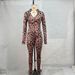 Women's Stand Collar Long Sleeve Jumpsuit Waist Cinching Hip Lifting Autumn Winter Sports Fitness Running_ecoleips.com