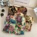 Tmall Douyin High-Quality Floral Print Tube Summer Backless Oil Painting Vintage Slim-Fit Short Top For Outerwear_ecoleips.com