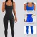 Women's Clothing Jumpsuit Wide Shoulder Straps Removable Chest Pad Thread Tights Trousers Fitness Clothes Women_ecoleips.com