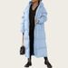 Women's Long Hooded Zip-Up Jacket – Lightweight Quilted Coat With Polyester-Cotton Blend (S-2XL)_ecoleips.com