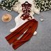 Women's Clothing Style Women's Two Piece Set V Neck Vest And Wide Leg Pants Slim Fit Elegant Look Commuter Style Summer Fashion_ecoleips.com