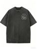 Women's Washed Cotton Blend Lovew Tee, Oversized Streetwear Summer Fashion Top_ecoleips.com