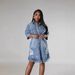 Boho Distressed Denim Jacket – Oversized Long Sleeve With Fringe & Notch Collar (Dark Blue/Light Blue, L-4XL)_ecoleips.com