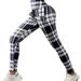 Women's High Waist Lambswool Printed Leggings Winter Fleece Lined Thick Outerwear Pockets Warm Cotton Pants Extra Thick_ecoleips.com