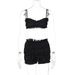 European And American Hot-Selling Women's 2024 Summer New Fashion Sexy Strapless Tube Top Slim Pleated Shorts Set_ecoleips.com
