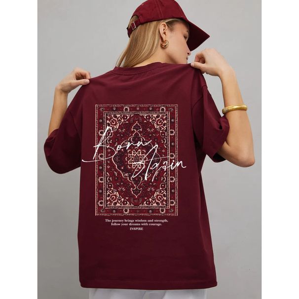 Unique Fashionable 100% Cotton Short Sleeve T-Shirt European And American Style Retro Oversized Versatile Top Trendy_ecoleips.com
