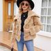 Elegant Faux Fur Cropped Jacket For Women - Winter Fashion Outerwear With Lapel Collar, Plus Size Options (Black/Rose/Pink/Purple/Grey/Khaki)_ecoleips.com