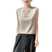 Summer Thin Camisole Women, Suitable For Wearing Under Suit, Sleeveless Silk Satin Base Shirt With A Unique Design_ecoleips.com