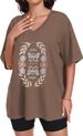 ADOREJOY Oversized Tshirts For Women V Neck Summer Graphic Tees Casual Short Sleeve Loose Tops 2026_ecoleips.com