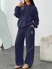 Women's Clothing High End Casual Sports Suits For Women Spring New Style Trendy Fashion Brand Jacket Wide Leg Pants Two Piece Suit-B_ecoleips.com