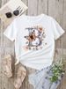 Summer European And American Cross-border Foreign Trade Plus-size T-shirt, Round-neck Casual Loose-fitting Short-sleeve_ecoleips.com