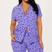 Summer Women's Casual Home Wear Set Comfortable Short Sleeve Front Button Elastic Waist Mediterranean Style_ecoleips.com