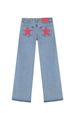 Retro Star Print Women's Jeans, Street Harajuku Style Loose-Fit Straight-Leg Casual Pants_ecoleips.com