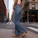 Women's Clothing Retro High-Waisted Slimming Wide Leg Jeans Washed Denim Trousers With Center Seam Detail For Spring/Summer_ecoleips.com