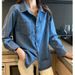 Women's Denim Jacket, Spring And Autumn 2026 New Style, Hong Kong Retro Niche Top, Blue Layered Shirt_ecoleips.com