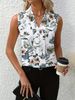 Verve New Solid Color Sexy V-neck Fashionable Design Versatile Shirt Women's Elegant Directional Top_ecoleips.com