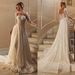 Women's Clothing Elegant Backless Long Sleeved Sequined Lace Wedding Dress Floor Length A-Line Vestedo Dreamy Bride Party Wear_ecoleips.com
