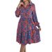 2026 Spring/Summer European And American Casual Loose Fit Color-Block Leopard Print Long Sleeve Shirt Dress_ecoleips.com