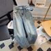 Women's Clothing Diamond Star Pendant Design High Waist Spring Washed Jeans For Women Loose Slim All Match Straight Pants_ecoleips.com