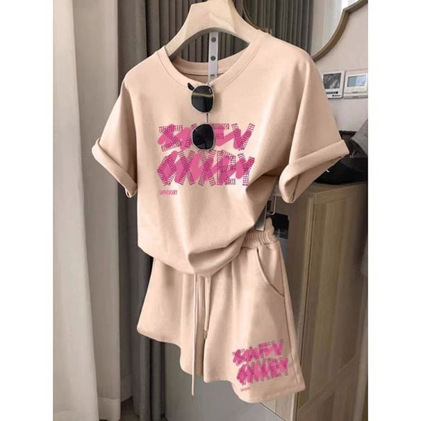Women's Clothing Summer New Sports Leisure Suits For Women, Fashionable And Age Reducing Short Sleeved Shorts, Fashionable And Small Fragrance Style_ecoleips.com