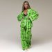 Women's Clothing New Printed Cardigan Pajamas Trousers Pajamas Two Piece Loose Casual Ladies Home Clothes_ecoleips.com