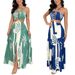 Women's Clothing New Halter Neck Tube Top Casual Geometric Pattern Hollow Dress 8118_ecoleips.com