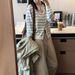 Elegant Striped Knitted Cardigan For Women, Popular Fashion, Early Autumn Korean Chic Outerwear_ecoleips.com