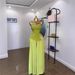 Women's Summer Strapless Beaded Top With Asymmetric Hem And High-Waisted Pleated Wide Leg Pants 2-Piece Set_ecoleips.com