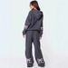 Streetwear Oversized Fleece Hoodie & Jogger Set – No Drawstrings, Thickened Winter Lounge Wear For Women (Dark Grey, S-XXXL)_ecoleips.com