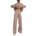 Long-Sleeved, Wide-Leg Pants With A Fashionable, Loose Fit; A Solid-Color, High-Neck Casual Two-Piece Set._ecoleips.com