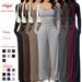 Women's Autumn Casual Lounge Set - Long Sleeve Crop Top & High-Waisted Pants, Comfortable Stretchy Outfit For Workout, Travel & Daily Wear_ecoleips.com