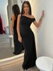 Mozision Oblique Shoulder Backless Sexy Maxi Dress For Women Fashion Off-shoulder Sleeveless High Waist Bodycon Club Long Dress_ecoleips.com