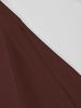 Women's Summer Sexy Mesh Stitching Asymmetric Hollow Suspender Solid Color Dress - Graduation Dress_ecoleips.com