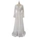 Women's Clothing New Bride Wedding Tail Temperament White Long Sleeve High End Lace Slim Simple Dress_ecoleips.com