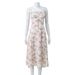 European And American Foreign Trade Women's Clothing: Low-cut Floral Print With Slit, Fishbone Detail, Ruffle Trim, Slim_ecoleips.com