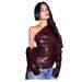 Aria Basics Aria Basics Cross-border PU Leather Vest Women's Clothing 2025 New Street Fashion Sexy Top With Sleeves And Irregular Hem For Women_ecoleips.com