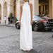 Women's Clothing Women's Halter Neck Pleated Dress Elegant Sophisticated Evening Gown Style Sleeveless High Neck Spring_ecoleips.com