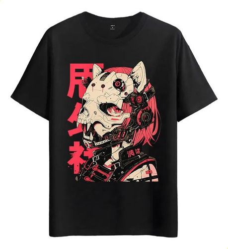 Women's T-Shirts Tshirt Muscle Freaks Cyberpunk Catgirl Estilo Anime Girl_ecoleips.com